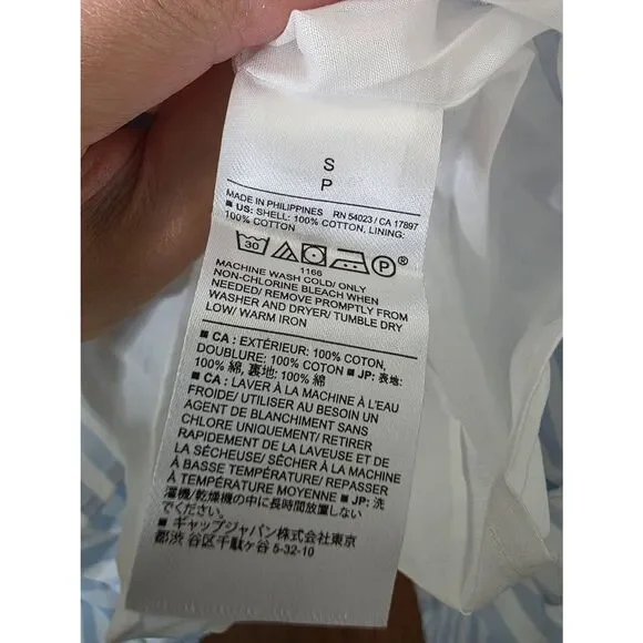 NWT Banana Republic stripes poplin open back tiered open back dress size S $119 - Picture 5 of 9